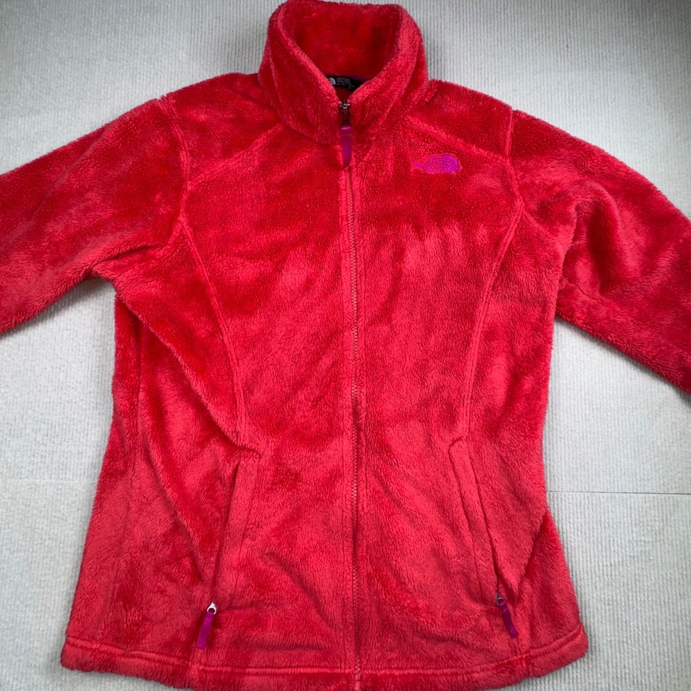 The North Face Osito Fleece Jacket‎ Girls XL Pink Red Full Zip High Pile Soft - Picture 4 of 9